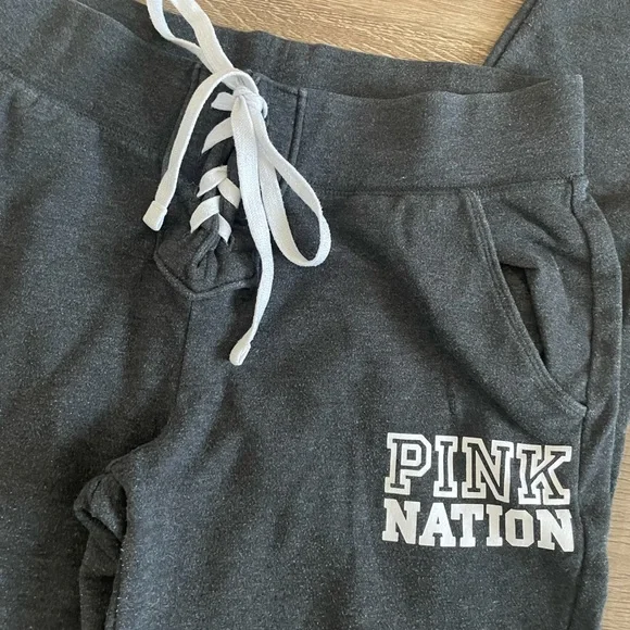 VS PINK charcoal sweats - Picture 3 of 4